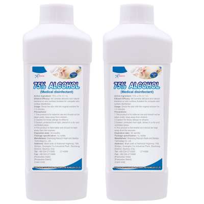 High quality medical grade 75% alcohol  ethanol are used  the surface of viral objects to disinfect